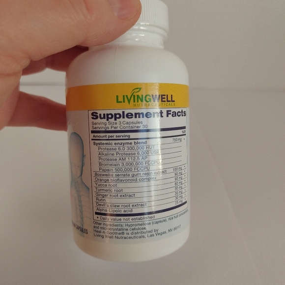 Living Well heal n soothe enzyme formula NIP - Picture 2 of 5